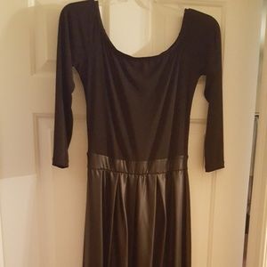 Vegan leather dress